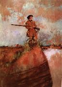 Howard Pyle George Rogers Clark on his way to kaskaskia France oil painting artist